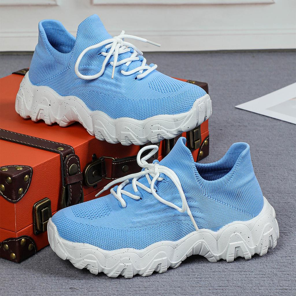 Spring Pink Casual Shoes Breathable Mesh Sports Sneakers  2026 New Fashion Non-slip Sock  Lace Up Ladies Comfort Sneakers