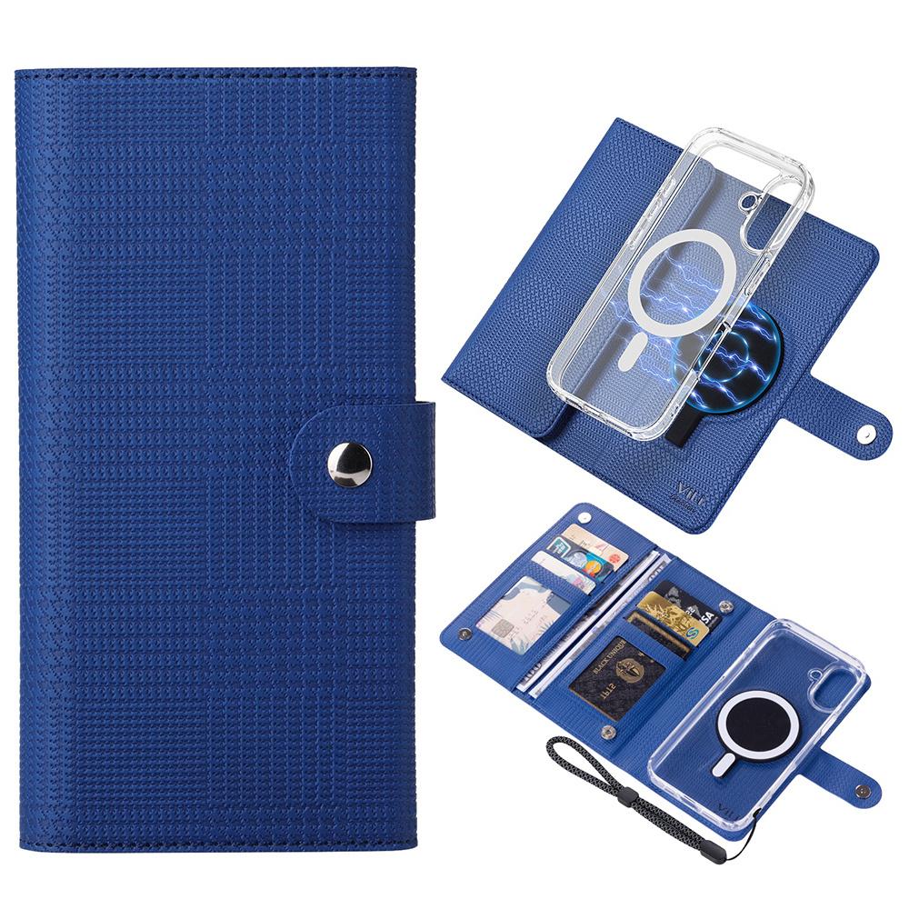 VILI GHA-C Series For iPhone 16 Magnetic Case RFID Blocking Detachable 2 in 1 Leather Phone Cover
