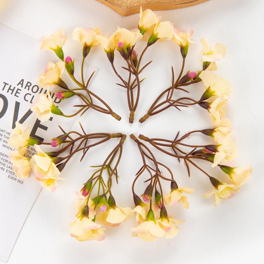 

30/100 шт. Искусственные цветы Дом Рождественская вечеринка Шелковая гортензия Украшение Конфетная коробка Свадьба Свадебный букет Аксессуар 30pieces светло-синий