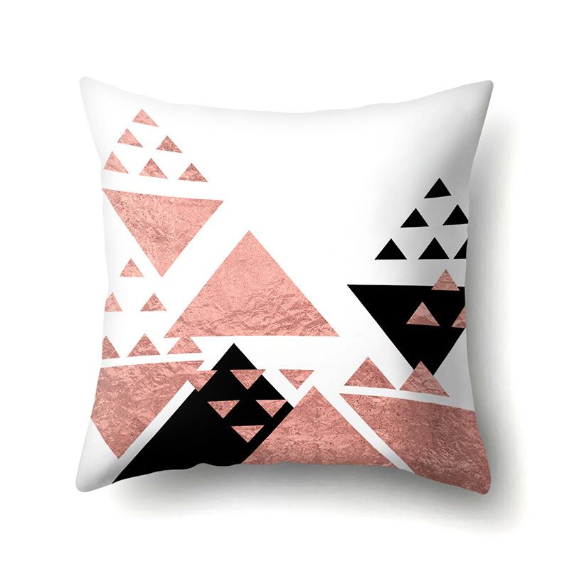 Polyester Pillow Case Automobile Decoration Home Printed Pillow Case Automobile Sofa Simple Waist Cushion Cover