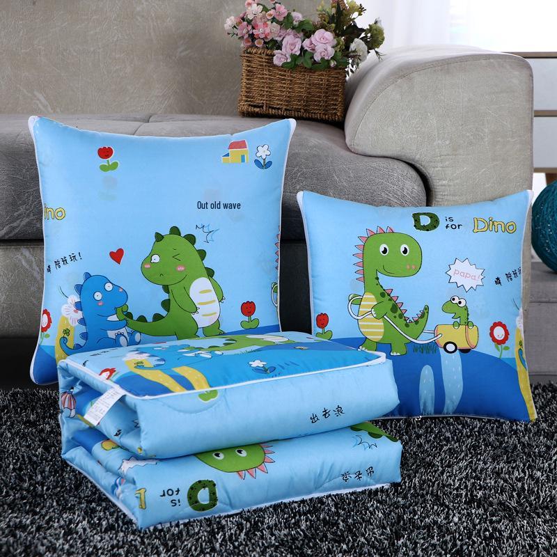 Convertible Pillow Blanket: Backrest, Quilt, Cushion for Sofa, Car, or Office Nap - Ideal for Spring/Summer.
