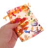 60pcs Halloween Present Spider Pumpkin Mesh Drawstring Organza Candy Pouches Party Favor For Treats Snacks Transparent Mesh
