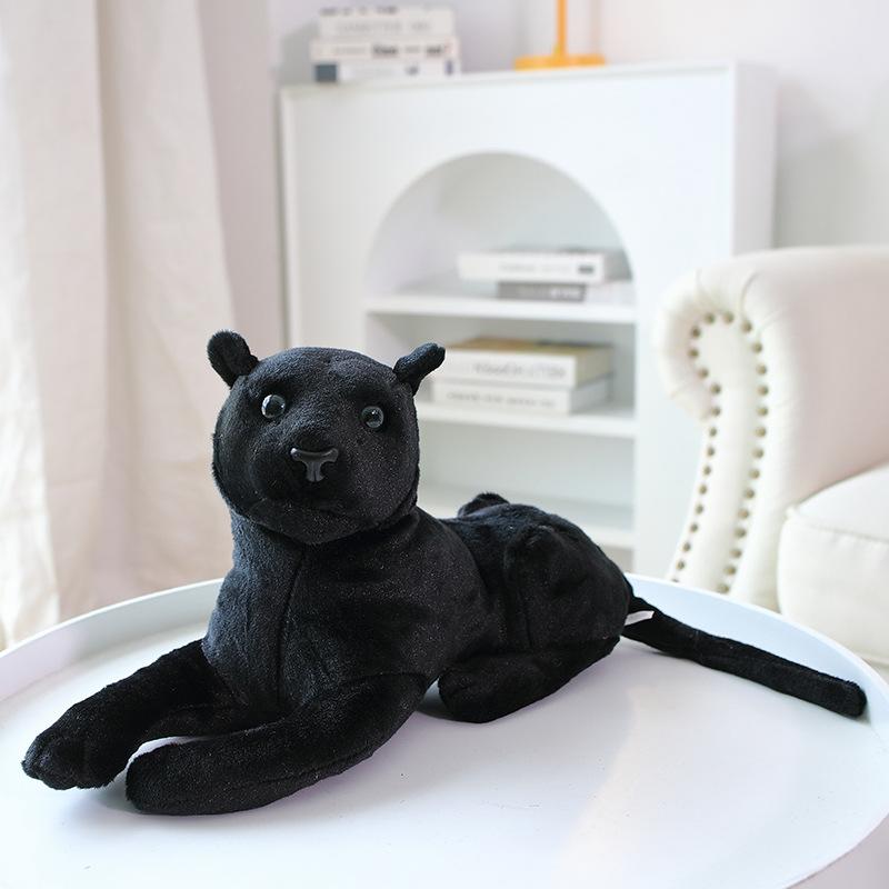 Cartoon Simulation Tiger Leopard Doll Plush Toy Black Panther Spotted Dog Collie Doll Children'S Doll