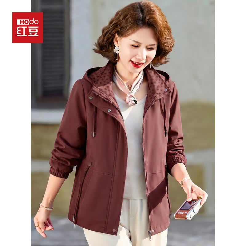 Hodo Women's Color-Block Hooded Jacket