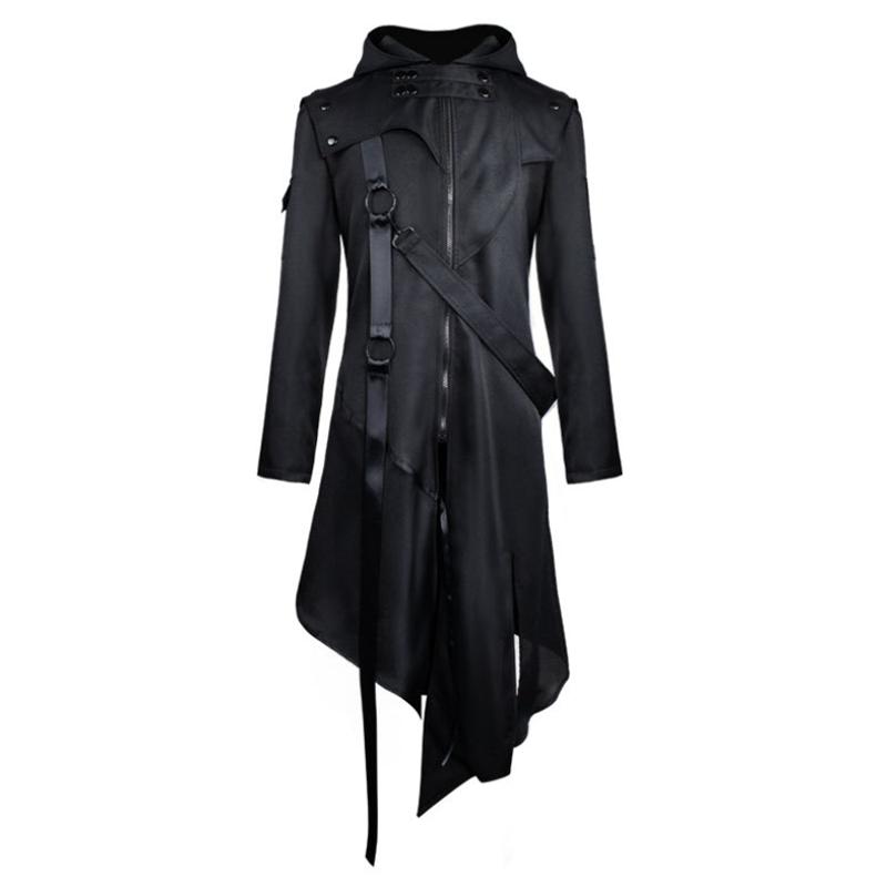 Jacket Men Gothic Swallowtail Coat Cosplay Costume Halloween Long Uniform