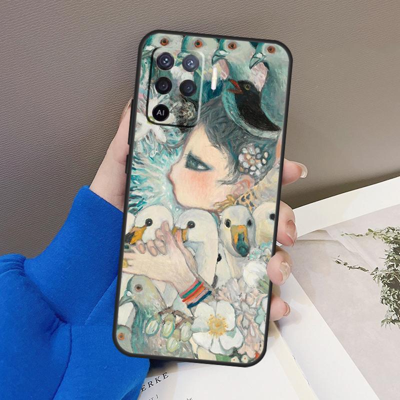 Aya Takano Case For Oppo A94 A74 A54 A80 A60 A40 A18 A38 A58 A78 A98 A96 A76 A16 A15 A17 A57 A77 A5 Pro