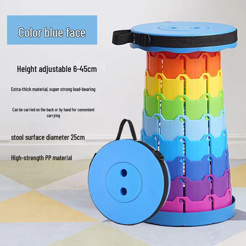 

Регулируемый телескопический складной дорожный стул - Портативное уличное сиденье для ожидания в очереди, поезда или рыбалки.