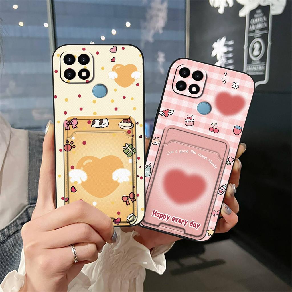 Cover Full wrap Phone Case For OPPO A15 4G/A15S/A35 2021 Durable Anti-knock Card sleeve Graffiti Soft case Cute TPU
