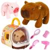 1 Set Animal Capybara Plush Figure Kit Electric Capybara Walking Doll Toy With Sound Children'S Electric Plush Dolls Toy