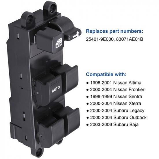 Master Window Switch Control for 98-04 Nissan Frontier Altima Sentra 25401-9E000