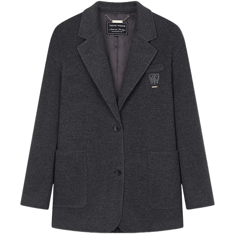 

Женское пальто-пиджак Teenie Weenie из смесовой шерсти с воротником L