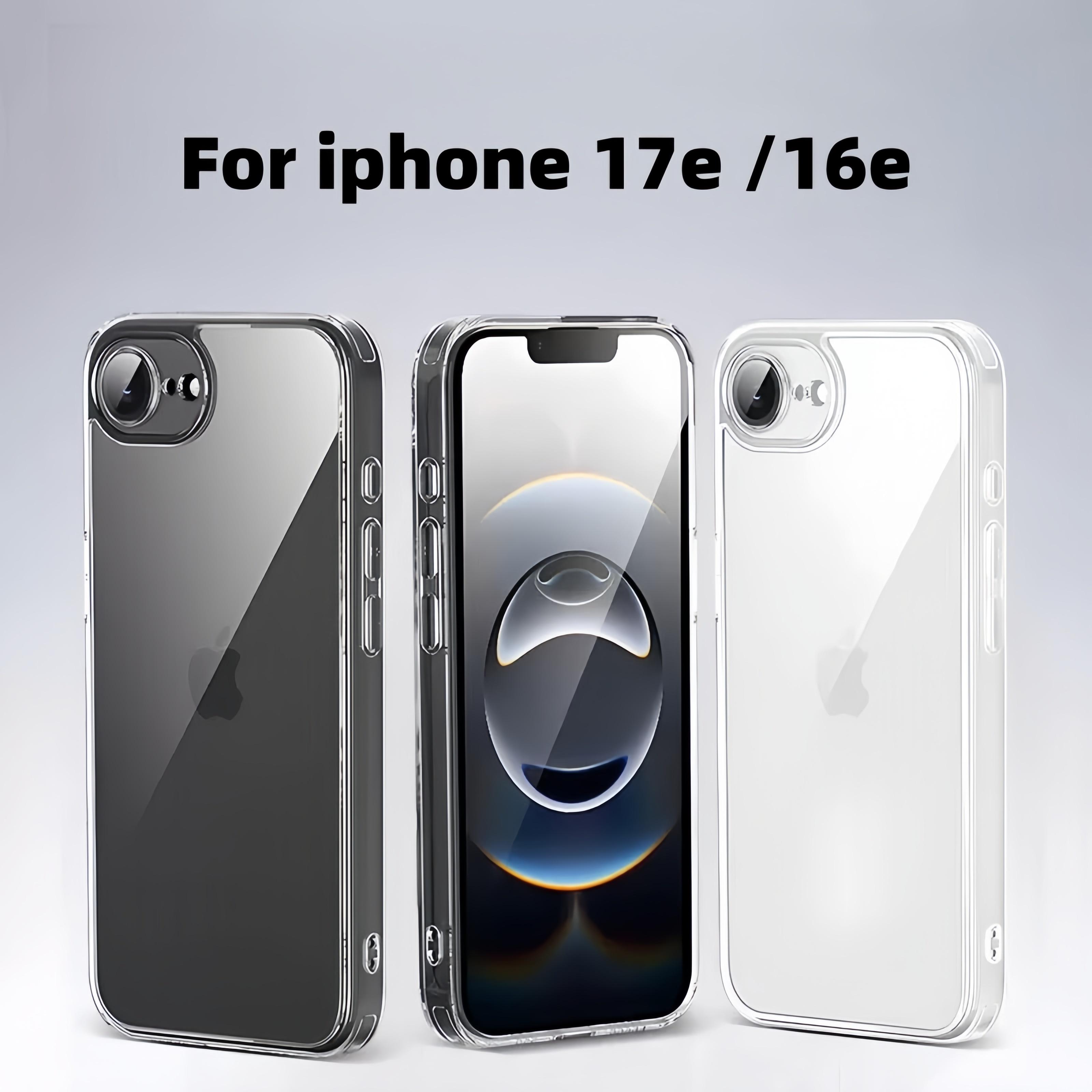 Прозрачный противоударный чехол из ТПУ для iphone 17e / 16e - Прозрачный iPhone 16e прозрачный