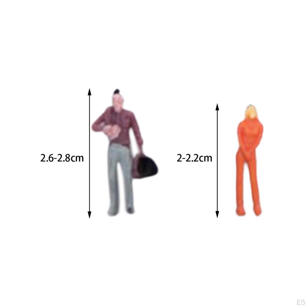 Hand Painted Figurines Tiny People Desktop Ornament Scenery Diorama Sitting Standing Figures Sand