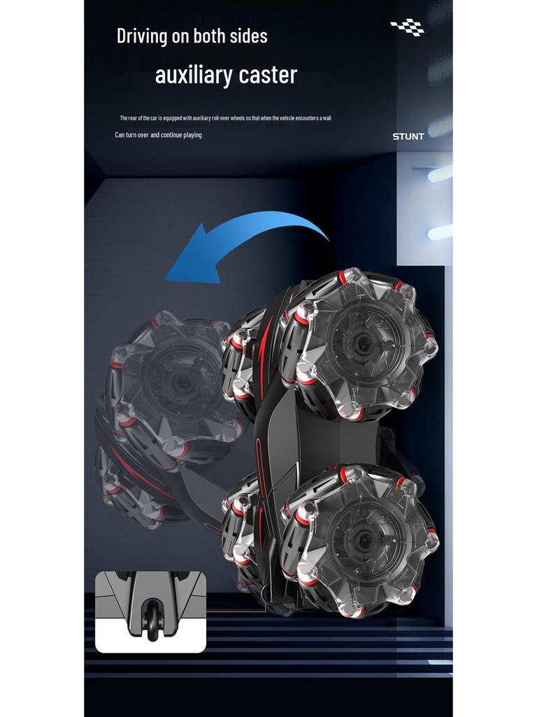 2.4G Remote Control Double-Sided Stunt Car: Flip, Drift, Four-Wheel Drive Tumbling Toy for Kids