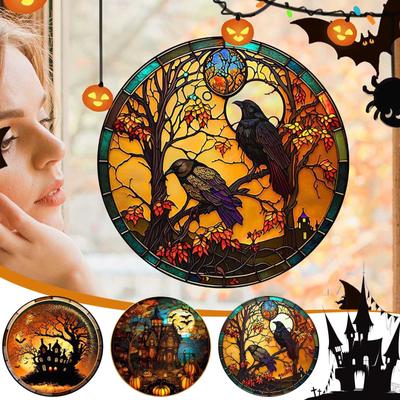 Halloween Dekorationen Halloween Glas Fenster Aufkleber Elektrostatische PVC Wand Aufkleber Dekoration