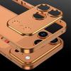 Metal Phone Case for IPhone 17/17 Pro/17 Max/17 Air Detachable Lens Cover & Heat Dissipation Phone Case Ultra-Thin Protective Frame with Hidden Strap