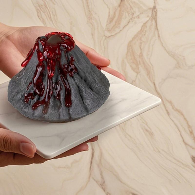 Kreativní silikonová forma na pečení ve tvaru sopky pro mousse, čokoládové dorty, pečivo, žáruvzdorná, nepřilnavá, kuchyňská