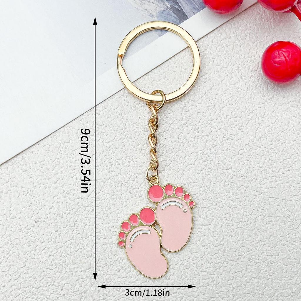 Baby Foot Pendant Keychain: Mix and Match Baby Clothes & Bottle Charms for Boys & Girls