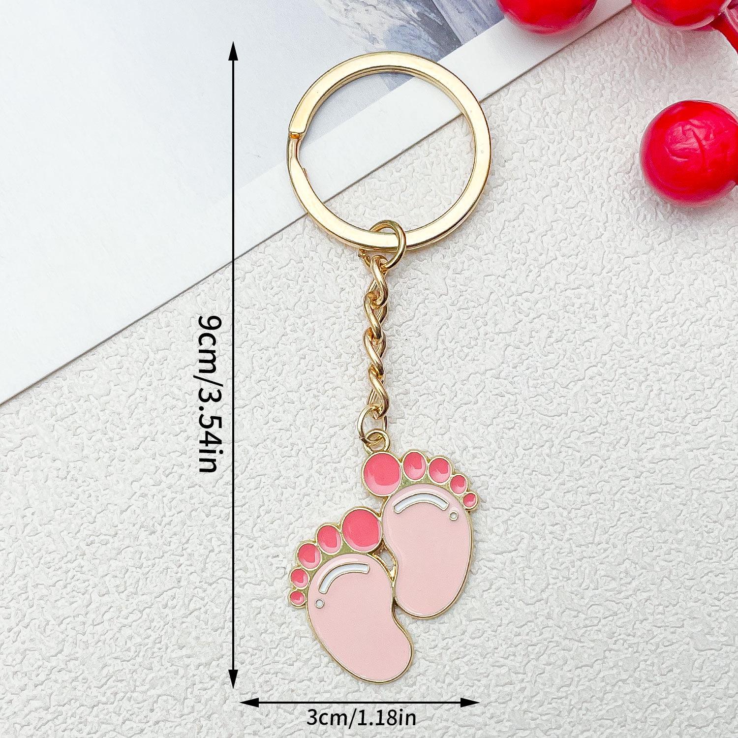 

Baby Foot Pendant Keychain: Mix and Match Baby Clothes & Bottle Charms for Boys & Girls Baby Keychain Pendant