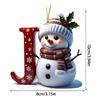 Shatterproof Acrylic Snowman Letter Hanging Ornament Christmas Tree Decoration For Festival Tree Wreath Window Display