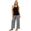 Women Sleeveless Tank Top and Striped Wide Leg Pants Two Piece Set Casual Outfit for Travel Vacation and Home Relaxation