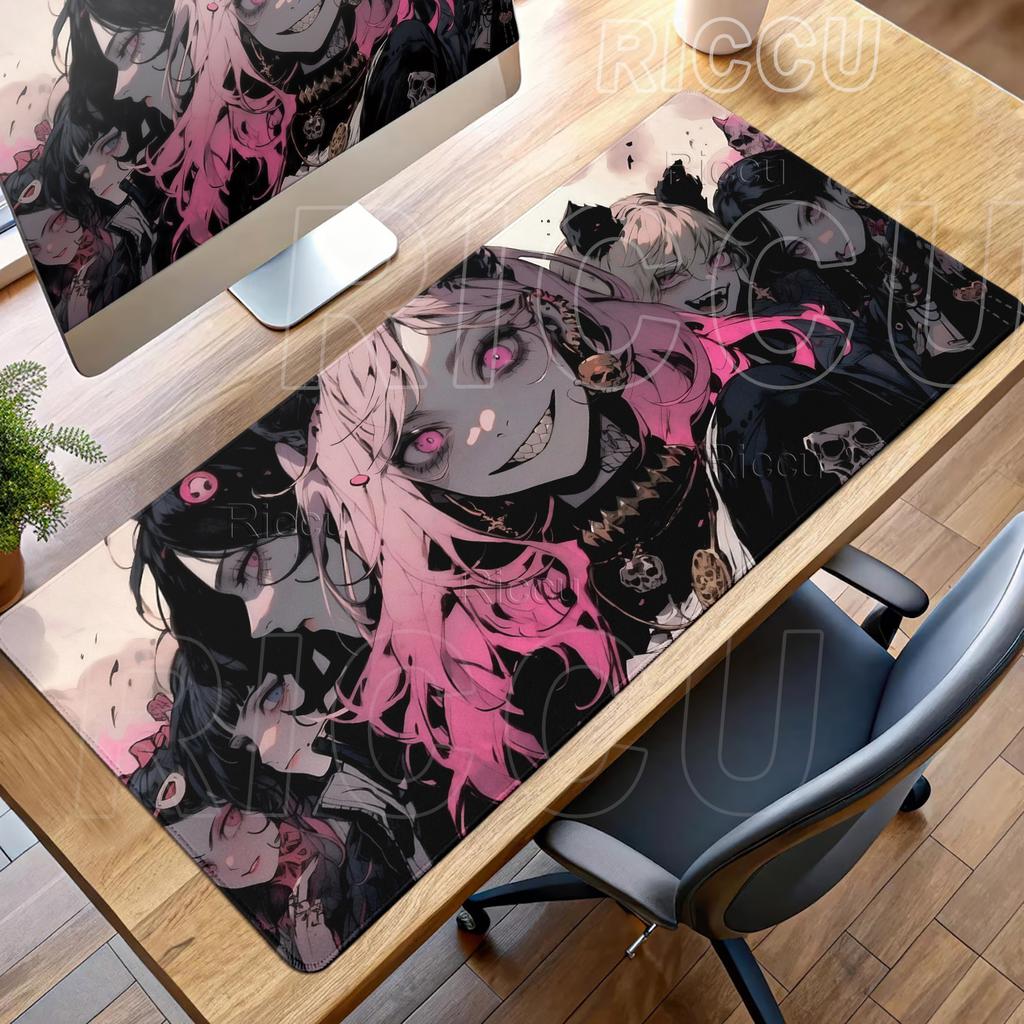 Gaming Devil Girl Style Mouse Pads Abstraction Deskrug Large Gamer Professional Keyboard Tablemat Offices Accessories Rubber Mat