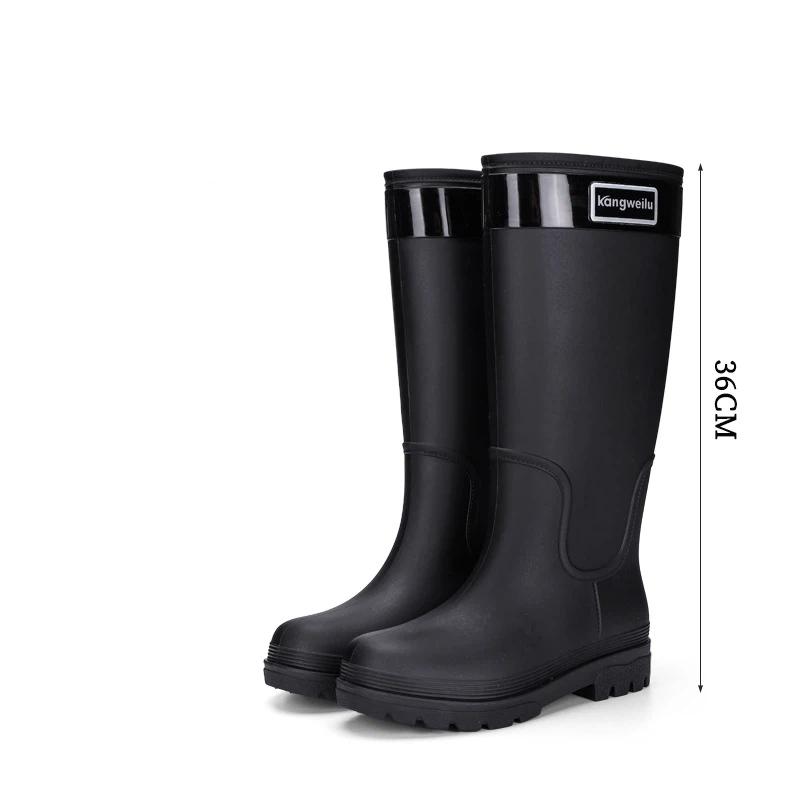 Scarpe da pioggia da donna alla moda e casual da esterno impermeabili e antiscivolo a tubo alto scarpe di gomma
