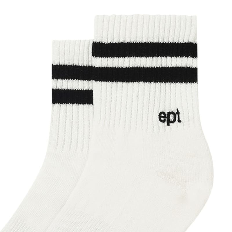 EPT SHORT STRIPE LOGO SOCKS (BLACK_WHITE)