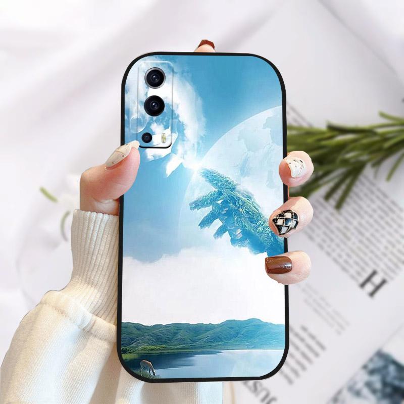 For Vivo Y72 Y52 5G Case Cover Stylish Painted Silicone Soft TPU Phone Protective Shell For Vivo Y 72 52 5G Shockproof Bumper