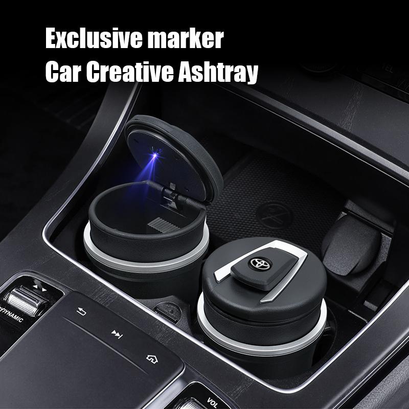 Car LED Ashtray Garbage Coin Storage Cup Accessories For Chevrolet Cruze Sonic Silverado Trax Camaro Corvette Bolt Z71 Sail SS