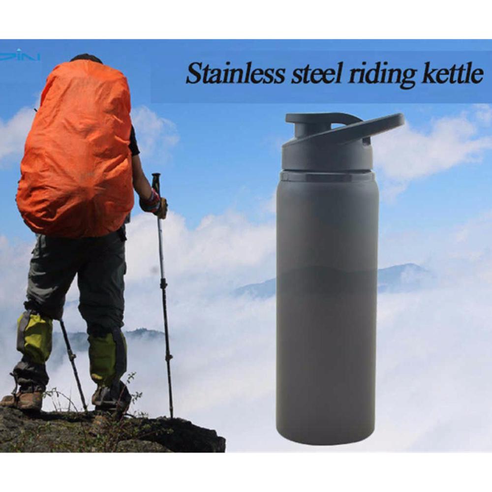 Buy 700ML Stainless Steel Large Mouth Kettle Outdoor Riding Kettle