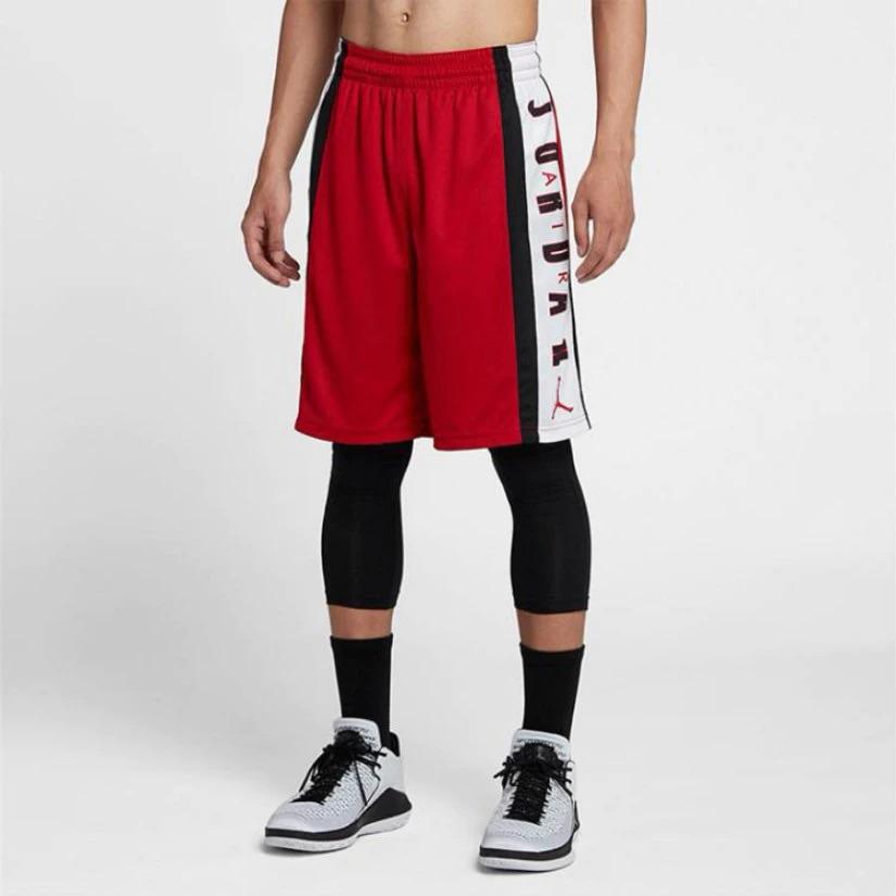 

Мужские баскетбольные шорты Jordan Color Block Letter Print Drawstring Red 924567-688 L