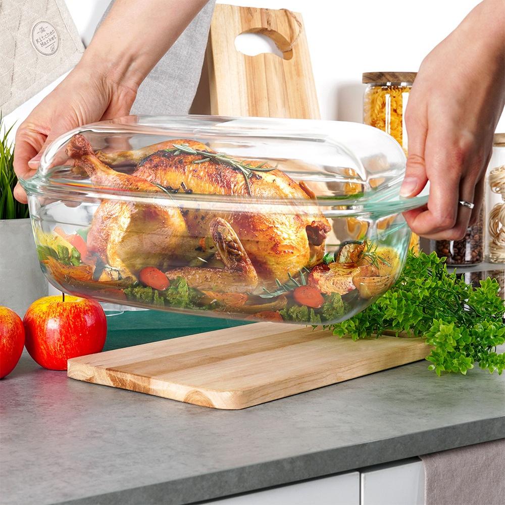 Glass Ovenproof Baking Dish for Baking, Roasting Pan, 4.5L