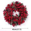 Новый 35/40/45/55 см 1 шт. Классический Рождественский венок с искусственными ягодами Необходим, Рождественское украшение для дома, Венок для входа