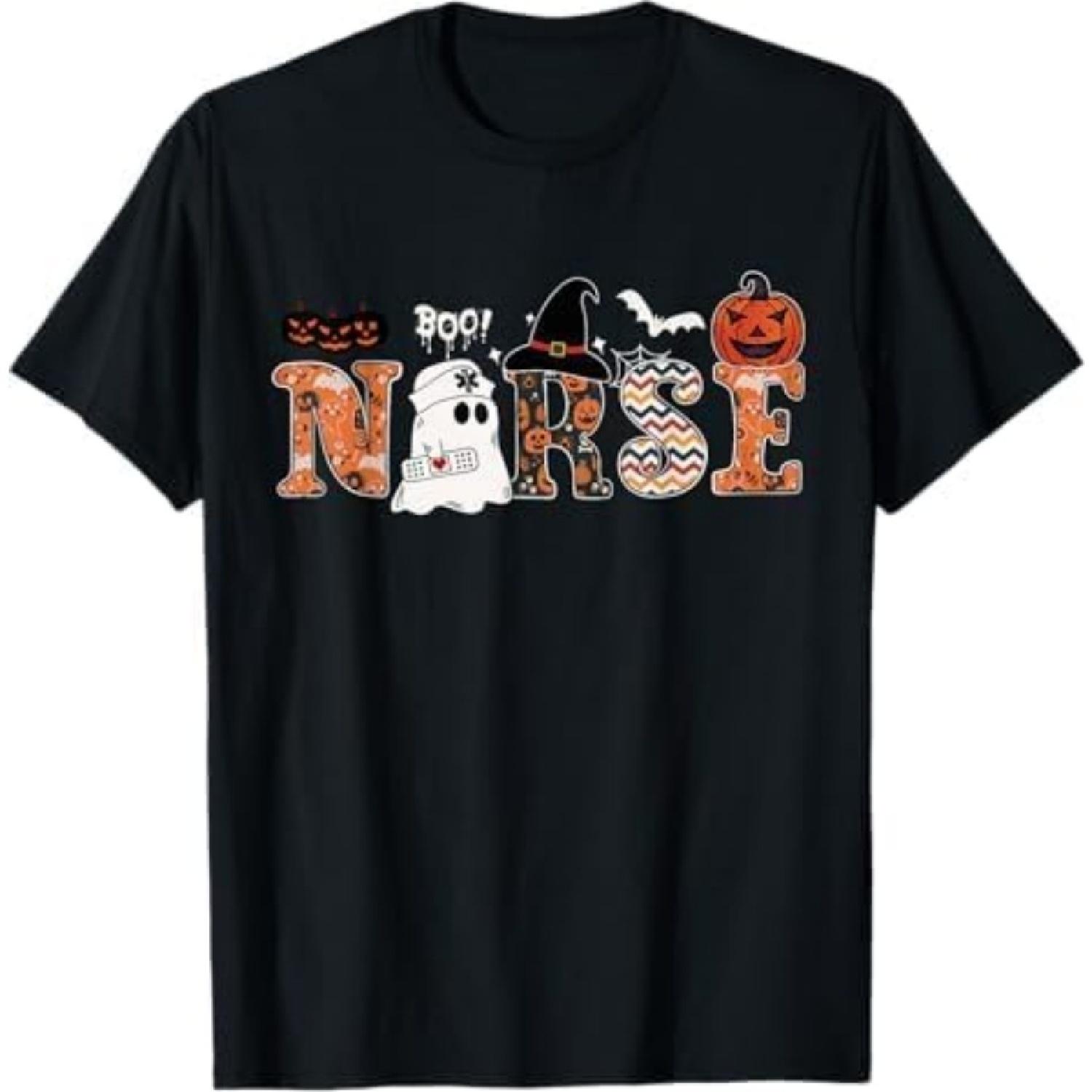 Boo Boo Crew Nurse Funny Ghost Women Halloween Nurse T-Shirt TRU1 Mens Womens Tank Top Sweatshirt Hoodie Longsleeve Black S