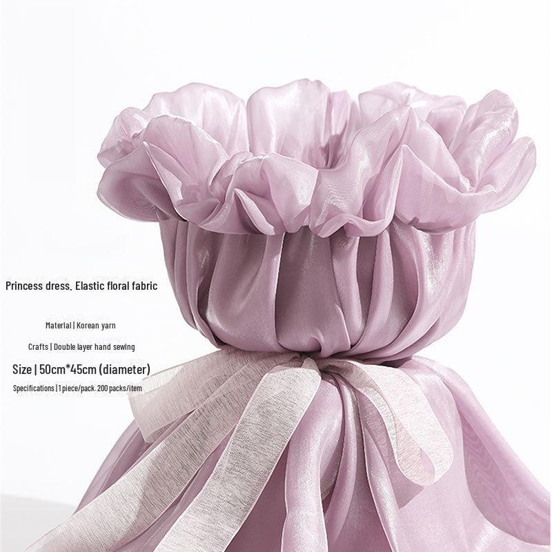 Princess Floral Bouquet Dress with High-Quality Elastic Yarn and Elegant Flower Packaging