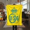 Royal Union Saint-Gilloise Flanelldecke mit Aufdruck, Hohe Qualität, Bequem für alle Jahreszeiten, Heimdekoration, Wärme und Komfort