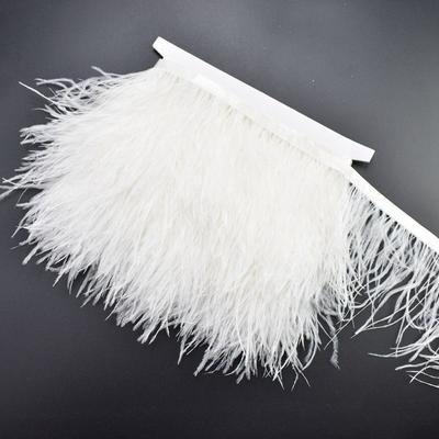 1/3Meter Ostrich Feathers Trims for Clothing Needlework DIY 8-10cm Natural White Feathers for Crafts Sewing DIY Dress Decoration