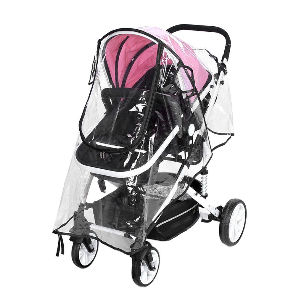 Zipper Open Dust Shield Stroller Wind Shield Waterproof EVA Stroller Rain Cover Pushchairs Raincoat