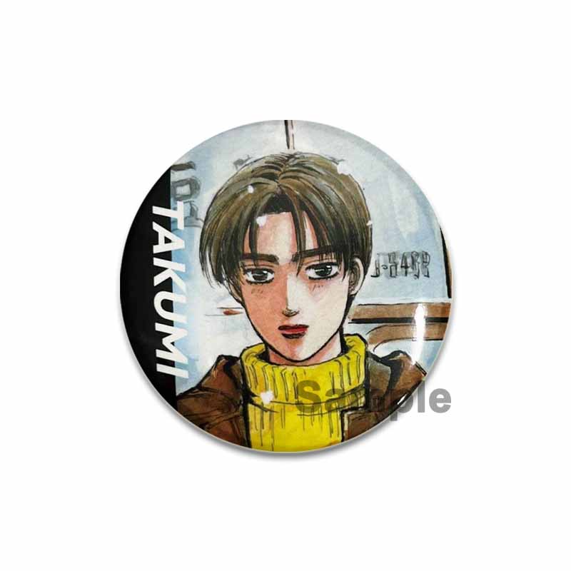 32/44/58MM Initial D Anime Enamel Pins for Clothes Bag Decor Round Cartoon Brooches On Backpack Racing Badge Jewelry Gift Accessory