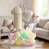 63pcs Flower Fairy Theme Balloon Set with Mini Pink Bow Girl Birthday Party Decoration Wedding Supplies Baby Shower Globos Gifts