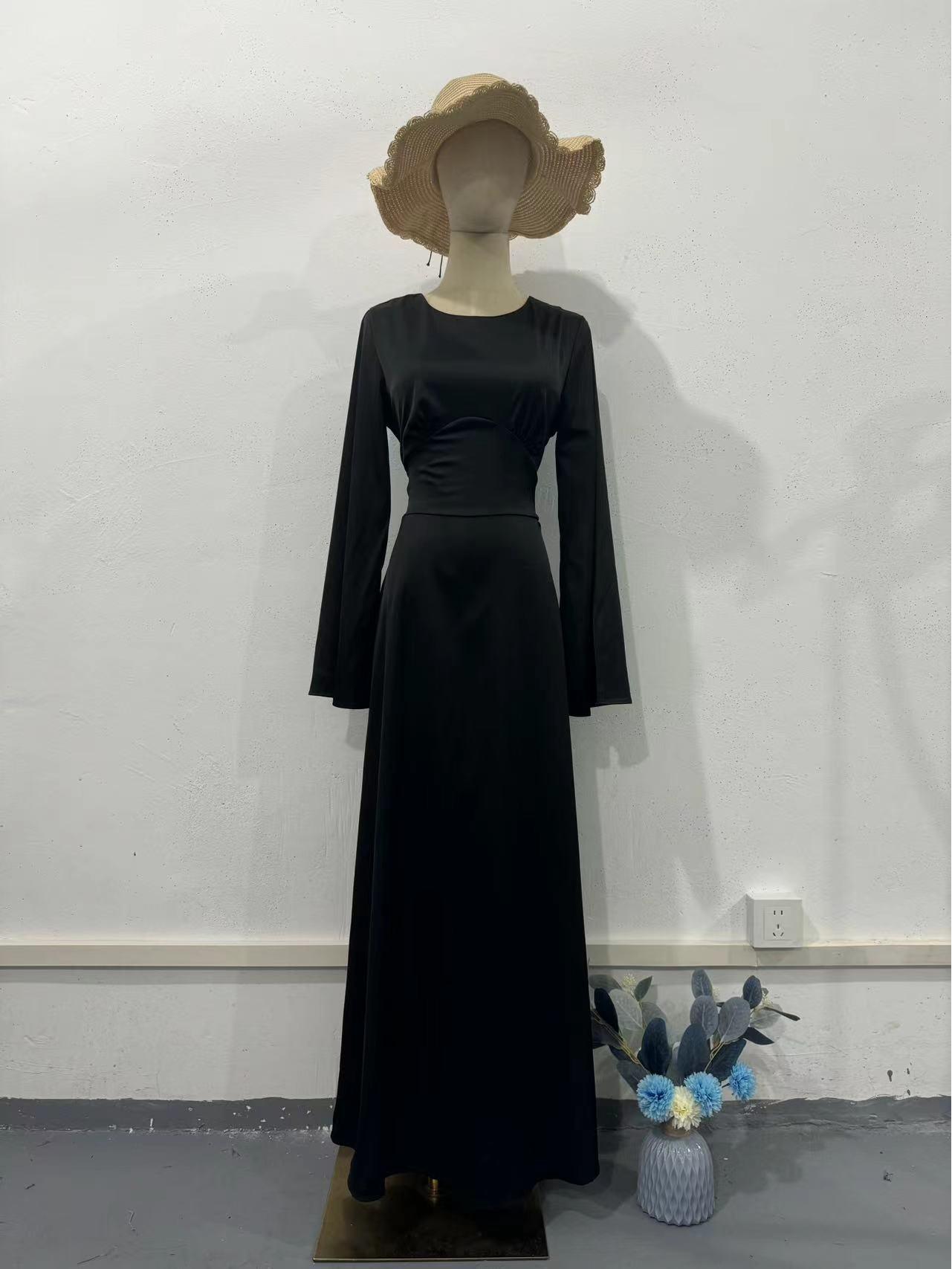 

Елегантна сукня з довгими рукавами для жінок, весна 2024 року, для схуднення та талії Small