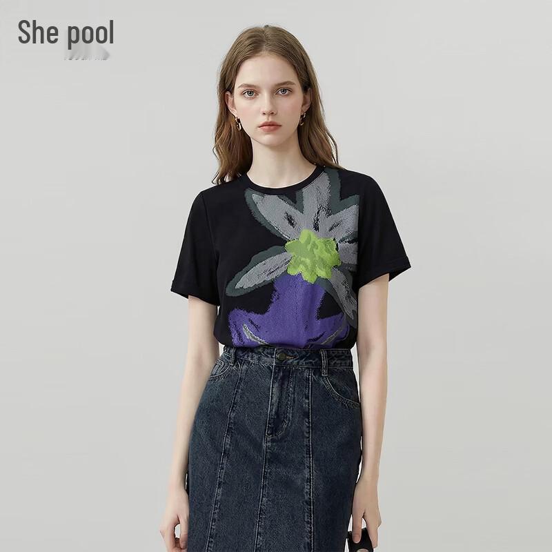 Women s Street Style Abstract Print T-shirt S