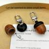 Small Item Storage Bag Pendant Simulation Acorn Metal Keychain Creative Acorn Keychain  Gift Giving