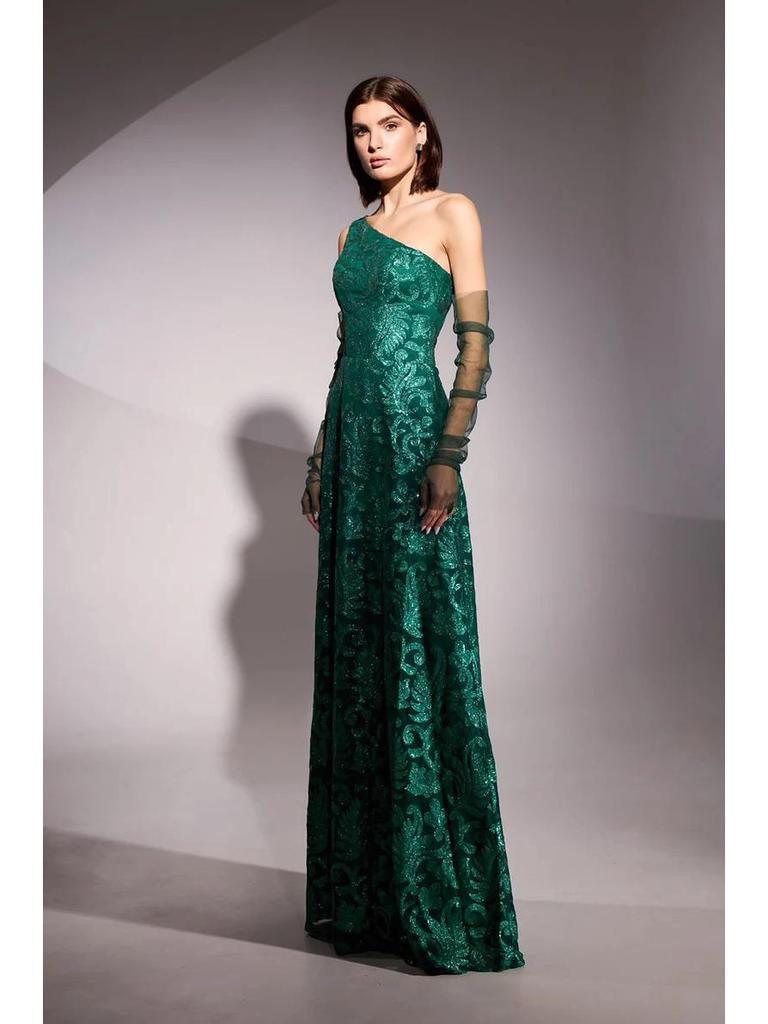 Spring/Summer European & American Women's One-Shoulder Slim Fit Bodycon Evening Gown