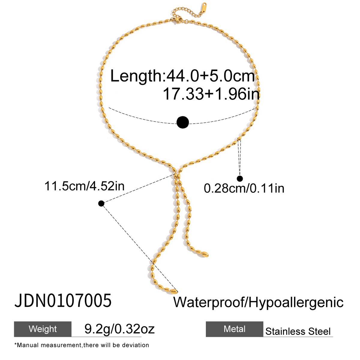 

Youthway Fashionable Pearl Fringe Y-Shaped Chain Necklace Stainless Steel Gold Color-Plated Women S Necklace