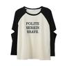 Large Size Women's Casual Shoulder Sleeves Contrasting Color Letter Loose T-shirt Spring Lazy and Thin Top 12