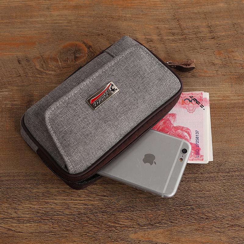 Men's Canvas Anti-Theft Waist Pack - Multi-Functional Belt Phone & Coin Bag