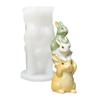 Food Grade Silicone Easters Sitting Rabbits Mould For Candle Making Home Decoration Craft Art