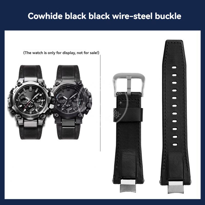 Modified Quick Release Leather Belt Nylon Strap For Casio G-SHOCK 5672 MTG-B3000 Italian leather Watchband Bracelet Accessories